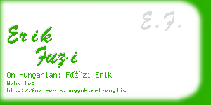 erik fuzi business card